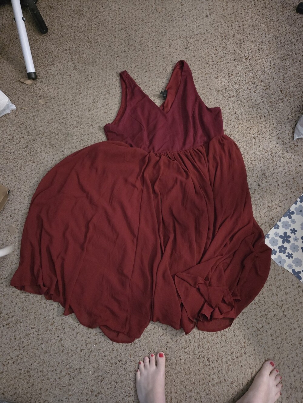 torrid Burgundy V-Neck Dress
